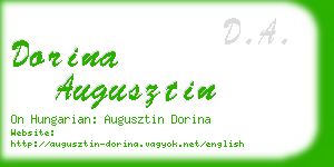 dorina augusztin business card